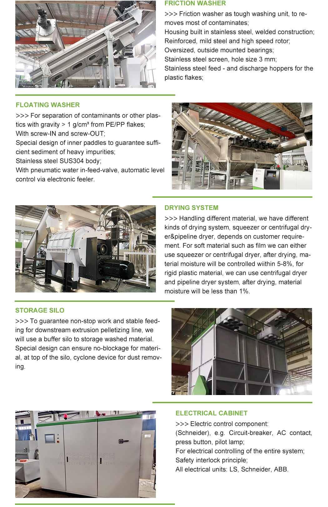 High Quality Equipment LDPE Film Recycling Production Line