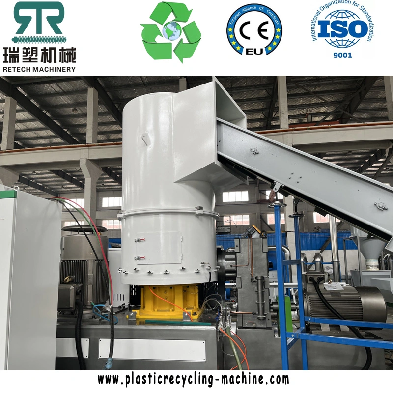 2023 New Design Automatic Waste Plastic PE PP BOPP LDPE LLDPE HDPE PS EPS XPS EVA Film Pelletizing Recycling Granulating Machine Line